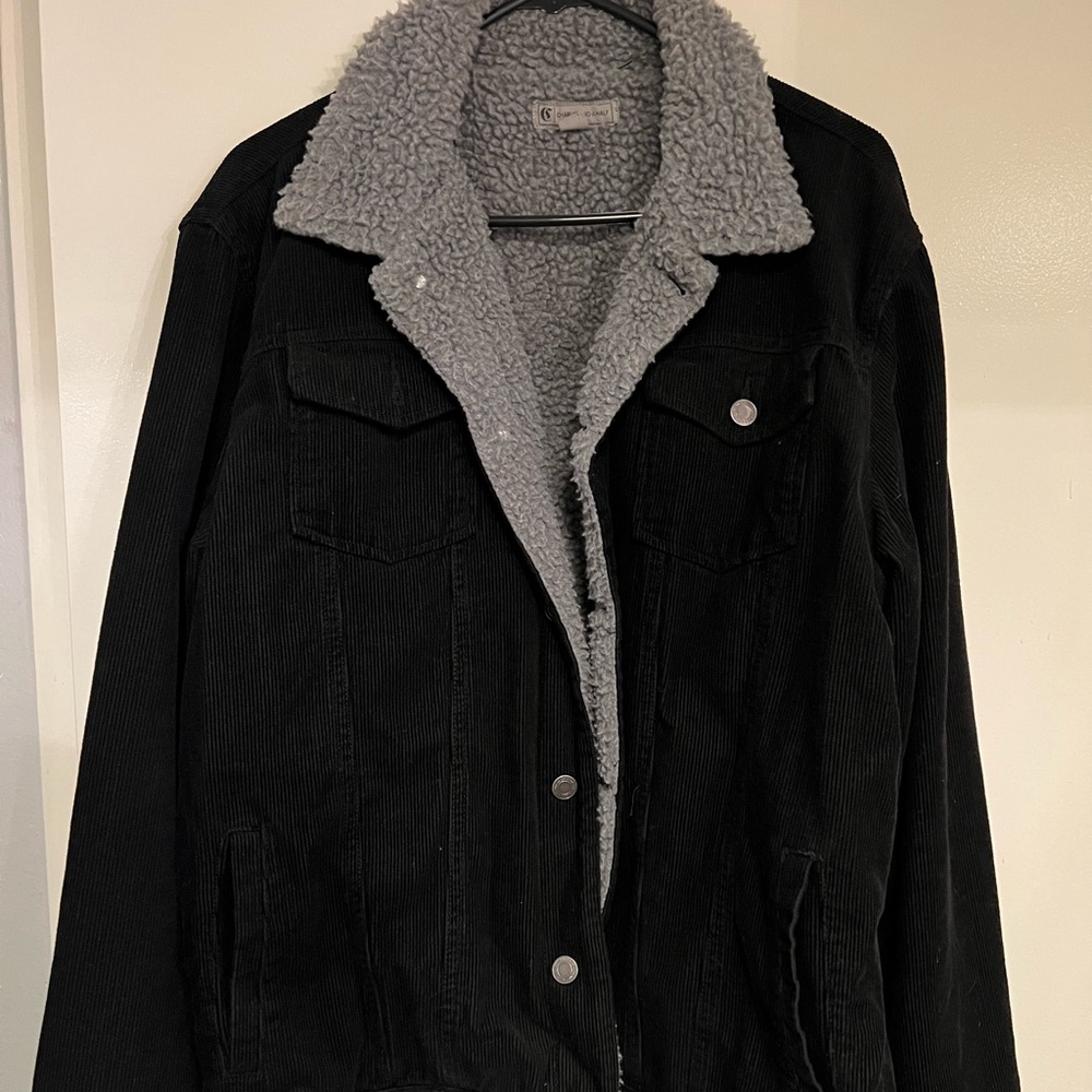 Charles and a Half Corduroy Black Jacket L